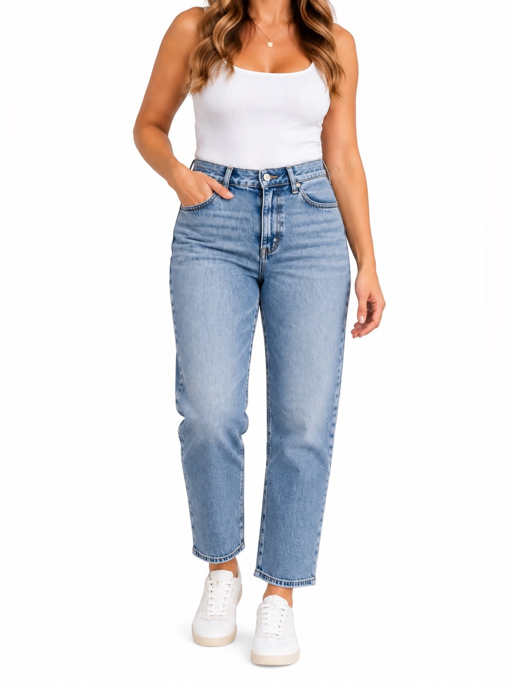 KanCan Jeans Womens 9/28 Straight Leg Light Wash Distressed Frayed Hem Stretch